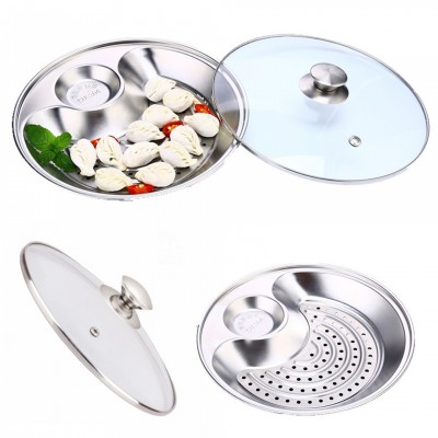 Creative double-layered water dumpling plate with vinegar dish home water filter dishes steamed dishes plate